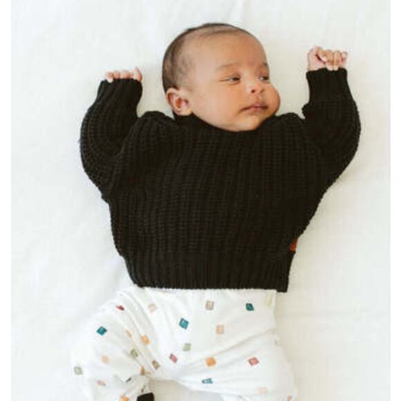 Goumi Organic Cotton Baby Chunky Knit Sweater, Shadow NWT 6-12 months - Picture 2 of 3